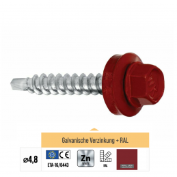RAL 3011 WFD Trapezblechschrauben 4,8 mm x 70,0 mm (200x)