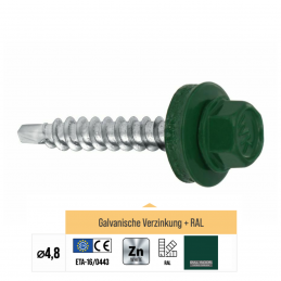 RAL 6005 WFD Trapezblechschrauben 4,8 mm x 70,0 mm (200x)