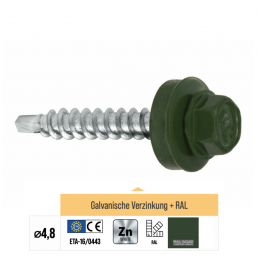 RAL 6020 WFD Trapezblechschrauben 4,8 mm x 35,0 mm (250x)