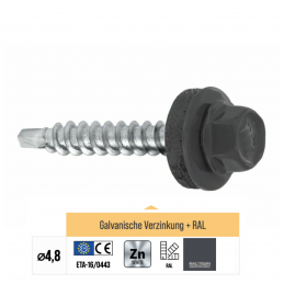 RAL 7024 WFD Trapezblechschrauben 4,8 mm x 70,0 mm (200x)