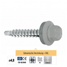 RAL 9006 WFD Trapezblechschrauben 4,8 mm x 35,0 mm (250x)