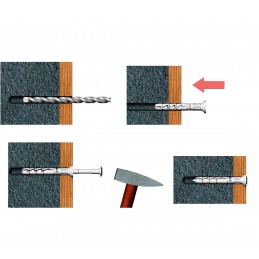 50 Stück Ø10 x 220mm Schnellmontagedübel SM mit PZ-Antrieb