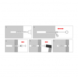 50 Stück Ø10 x 220mm Schnellmontagedübel SM mit PZ-Antrieb