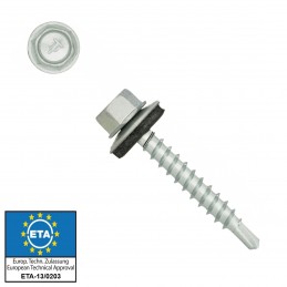 100x Trapezblechschrauben 4,8 mm x 55,0 mm VERZINKT (silber)