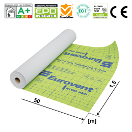 Eurovent HOME PRO Standard 135 g – membrana dach i fasada 75 m²