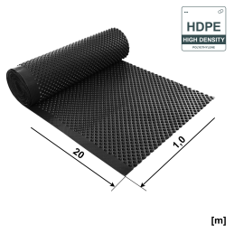 Eurovent GEO 8S folia kubełkowa HDPE 400 g/m² | 1,0 m x 20 m